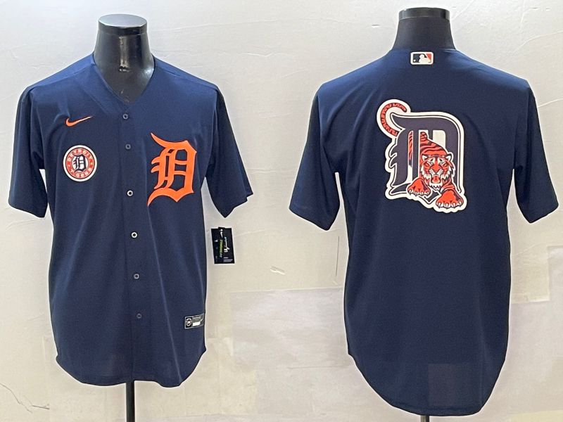Men Detroit Tigers Blank Drak Blue Game 2025 Nike MLB Jersey style 5